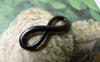 Accessories - 10 Pcs Of E-Coating Black Figure 8 Connector Charms 8x23mm A6891