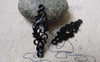 Accessories - 10 Pcs Of E-Coating Black Metal Filigree Connector Charms 12x36mm A6875
