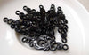 Accessories - 10 Pcs Of E-Coating Black Metal Filigree Connector Charms 12x36mm A6875