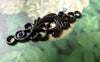 Accessories - 10 Pcs Of E-Coating Black Metal Filigree Connector Charms 12x36mm A6875