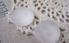 Accessories - 10 Pcs Of Frosted Glass Dome Round Cabochon Cameo 25mm A4983