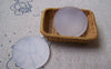 Accessories - 10 Pcs Of Frosted Glass Dome Round Cabochon Cameo 25mm A4985