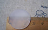 Accessories - 10 Pcs Of Frosted Glass Dome Round Cabochon Cameo 25mm A4985