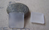 Accessories - 10 Pcs Of Frosted Glass Dome Square Cabochon Cameo 25mm A4989