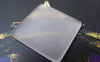 Accessories - 10 Pcs Of Frosted Glass Dome Square Cabochon Cameo 25mm A4989