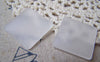 Accessories - 10 Pcs Of Frosted Glass Dome Square Cabochon Cameo 25mm A4989