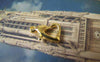 Accessories - 10 Pcs Of Gold Plated Brass Dolphin Heart Lobster Clasps 10x12mm A4589