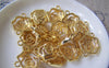 Accessories - 10 Pcs Of Gold Plated Filigree Flower Connector Charms 16x21mm A3571