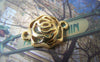 Accessories - 10 Pcs Of Gold Plated Filigree Flower Connector Charms 16x21mm A3571