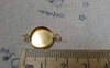 Accessories - 10 Pcs Of Gold Tone Brass Base Settings Connnector Match 12mm Cabochon A6021
