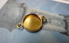 Accessories - 10 Pcs Of Gold Tone Brass Base Settings Connnector Match 12mm Cabochon A6021