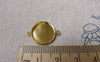 Accessories - 10 Pcs Of Gold Tone Brass Base Settings Connnector Match 14mm Cabochon A6827