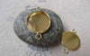 Accessories - 10 Pcs Of Gold Tone Brass Base Settings Connnector Match 16mm Cabochon A6826