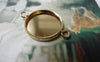Accessories - 10 Pcs Of Gold Tone Brass Base Settings Connnector Match 16mm Cabochon A6826