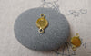 Accessories - 10 Pcs Of Gold Tone Brass Base Settings Connnector Match 6mm Cabochon A6830