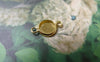 Accessories - 10 Pcs Of Gold Tone Brass Base Settings Connnector Match 6mm Cabochon A6830