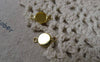 Accessories - 10 Pcs Of Gold Tone Brass Base Settings Connnector Match 6mm Cabochon A6830