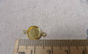 Accessories - 10 Pcs Of Gold Tone Brass Base Settings Connnector Match 8mm Cabochon A6829