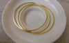 Accessories - 10 Pcs Of Gold Tone Brass Seamless Rings 50mm 17gauge A7373