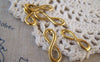 Accessories - 10 Pcs Of Gold Tone Figure 8 Connector Charms 8x23mm A5411