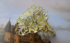 Accessories - 10 Pcs Of Gold Tone Filigree Flower Brass Bead Caps 24x27mm A3956
