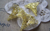 Accessories - 10 Pcs Of Gold Tone Filigree Flower Brass Bead Caps 24x27mm A3956