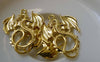 Accessories - 10 Pcs Of Gold Tone Flying Dragon Charms Pendant 27x34mm A6314