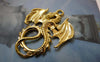 Accessories - 10 Pcs Of Gold Tone Flying Dragon Charms Pendant 27x34mm A6314