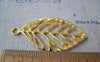 Accessories - 10 Pcs Of Gold Tone Huge Filigree Tree Leaf Charms Pendants 26x44mm A4256