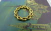 Accessories - 10 Pcs Of Gold Tone Lovely Twisted Coiled Ring Connectors 20x20mm A5920