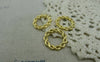 Accessories - 10 Pcs Of Gold Tone Lovely Twisted Coiled Ring Connectors 20x20mm A5920