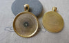 Accessories - 10 Pcs Of Gold Tone Round Cameo Cabochon Base Settings Match 25mm Cameo A7310
