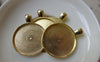 Accessories - 10 Pcs Of Gold Tone Round Cameo Cabochon Base Settings Match 25mm Cameo A7310