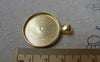 Accessories - 10 Pcs Of Gold Tone Round Cameo Cabochon Base Settings Match 25mm Cameo A7310