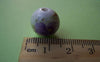 Accessories - 10 Pcs Of Hand Painted Blue Flower Ceramic Round Beads 14mm A1875