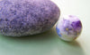 Accessories - 10 Pcs Of Hand Painted Blue Flower Ceramic Round Beads 14mm A1875