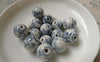 Accessories - 10 Pcs Of Hand Painted Ceramic Beads 12mm A6398