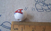 Accessories - 10 Pcs Of Hand Painted Ceramic Round Beads 12mm A2489