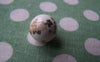 Accessories - 10 Pcs Of Hand Painted Chinese Characters Flower Round Ceramic Beads 12mm A1897