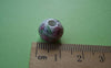 Accessories - 10 Pcs Of Hand Painted Flower Ceramic Rondelle Beads 9x12mm A1882