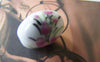 Accessories - 10 Pcs Of Hand Painted Flower Oval Chinese Ceramic Beads 13x18mm A4250