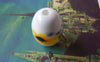 Accessories - 10 Pcs Of Hand Painted Yellow Sunflower Oval Ceramic Beads 13x18mm A5308
