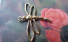 Accessories - 10 Pcs Of KC Gold Tone Filigree Dragonfly Pendant Charms 27x33mm A7589