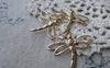 Accessories - 10 Pcs Of KC Gold Tone Filigree Dragonfly Pendant Charms 27x33mm A7589