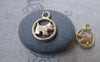 Accessories - 10 Pcs Of KC Gold Tone Round Filigree Dog Ring Charms 15mm A7585