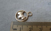 Accessories - 10 Pcs Of KC Gold Tone Round Filigree Dog Ring Charms 15mm A7585