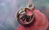 Accessories - 10 Pcs Of KC Gold Tone Round Filigree Dog Ring Charms 15mm A7585