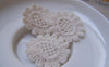 Accessories - 10 Pcs Of Lovely Beige Round Filigree Floral Sunflower Cotton Lace Doily 23x27mm A4854