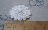 Accessories - 10 Pcs Of Lovely Beige Round Filigree Floral Sunflower Cotton Lace Doily 23x27mm A4854