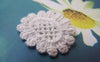 Accessories - 10 Pcs Of Lovely Beige Round Filigree Floral Sunflower Cotton Lace Doily 23x27mm A4854